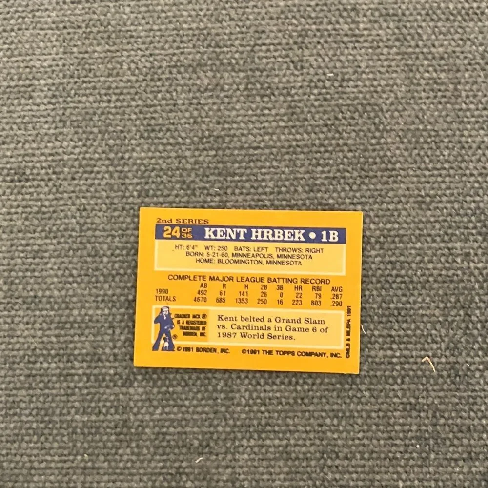 1990 Topps Minnesota Twins Baseball Card Trading Card